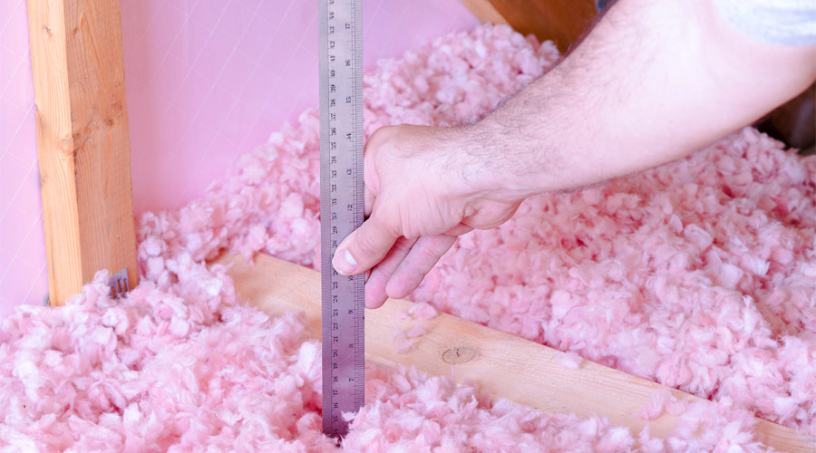 Blown-in attic insulation